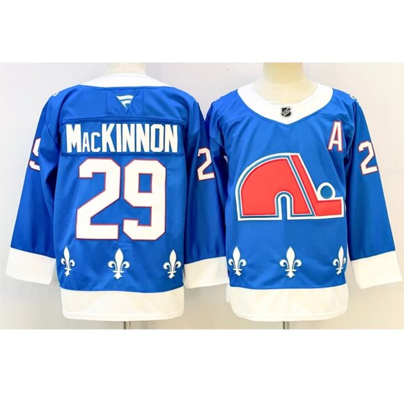 Mens Nathan MacKinnon Blue Stitched Jersey